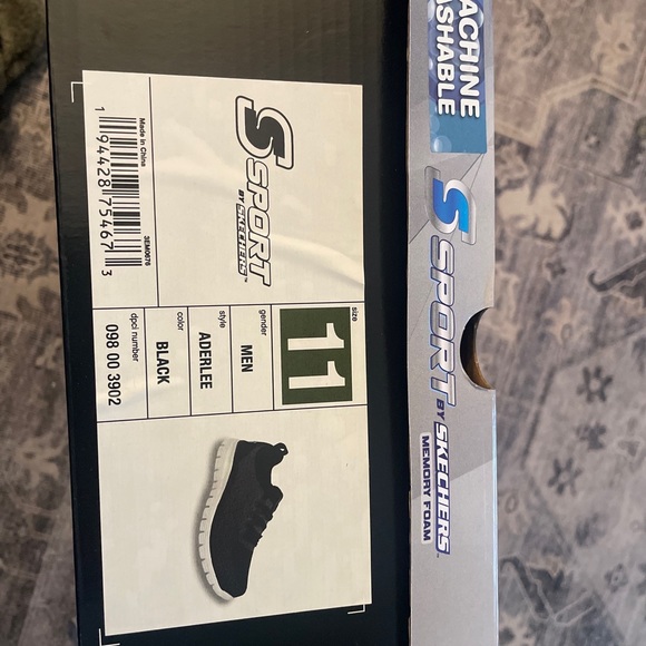 Men's S Sport By Skechers Aderlee Performance Athletic Sneakers - Black 11 - Picture 2 of 3